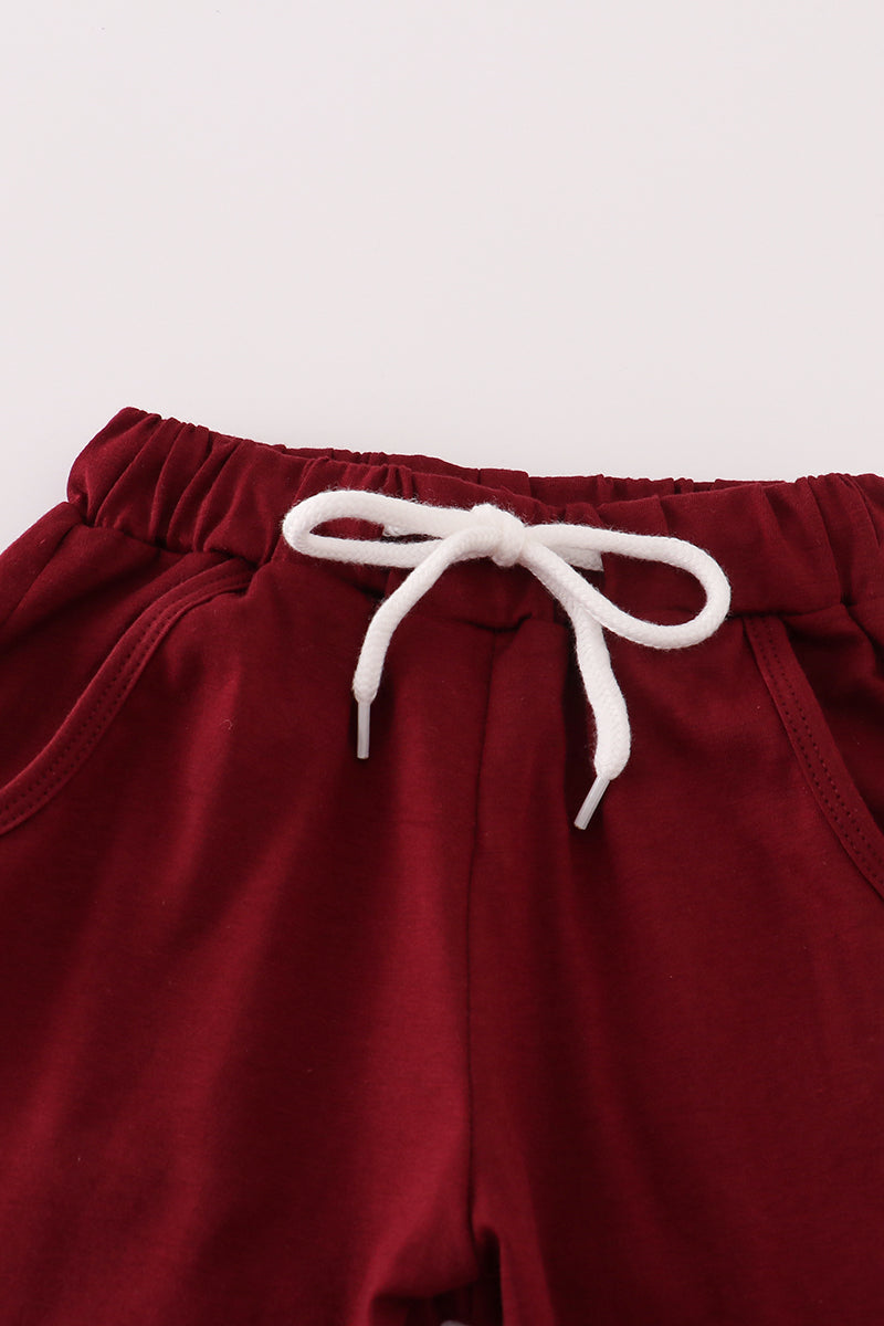 Ensemble pantalon brodé marron Mississippi