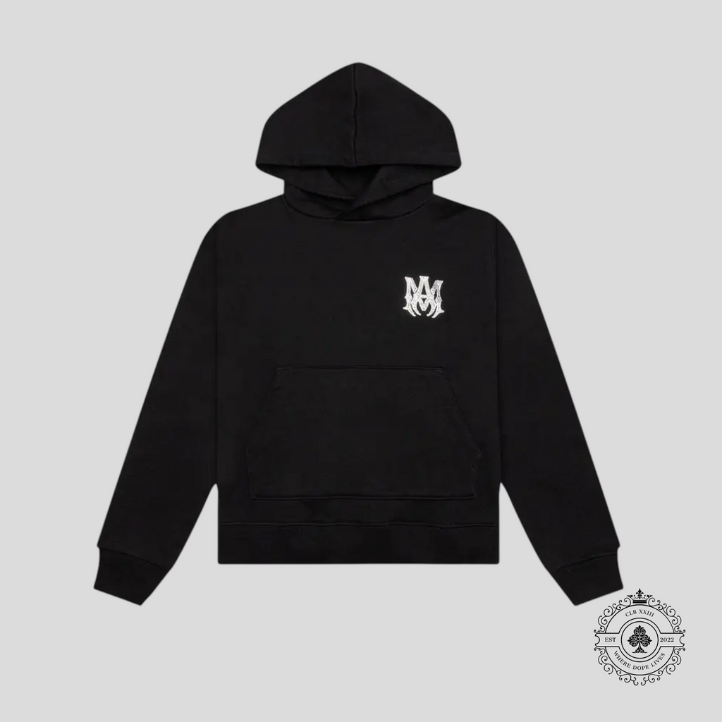 Sweat à capuche MA Amiri orné de cristaux, noir