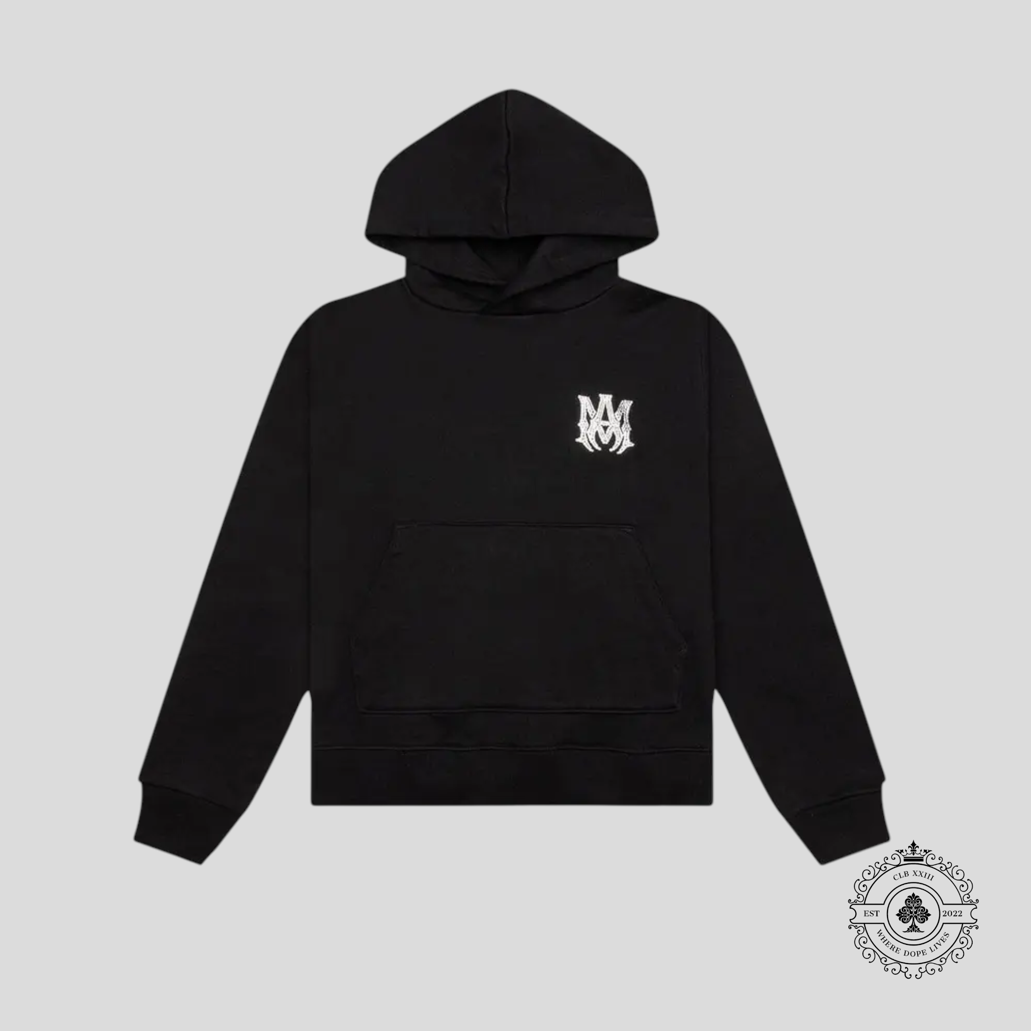 Sweat à capuche MA Amiri orné de cristaux, noir