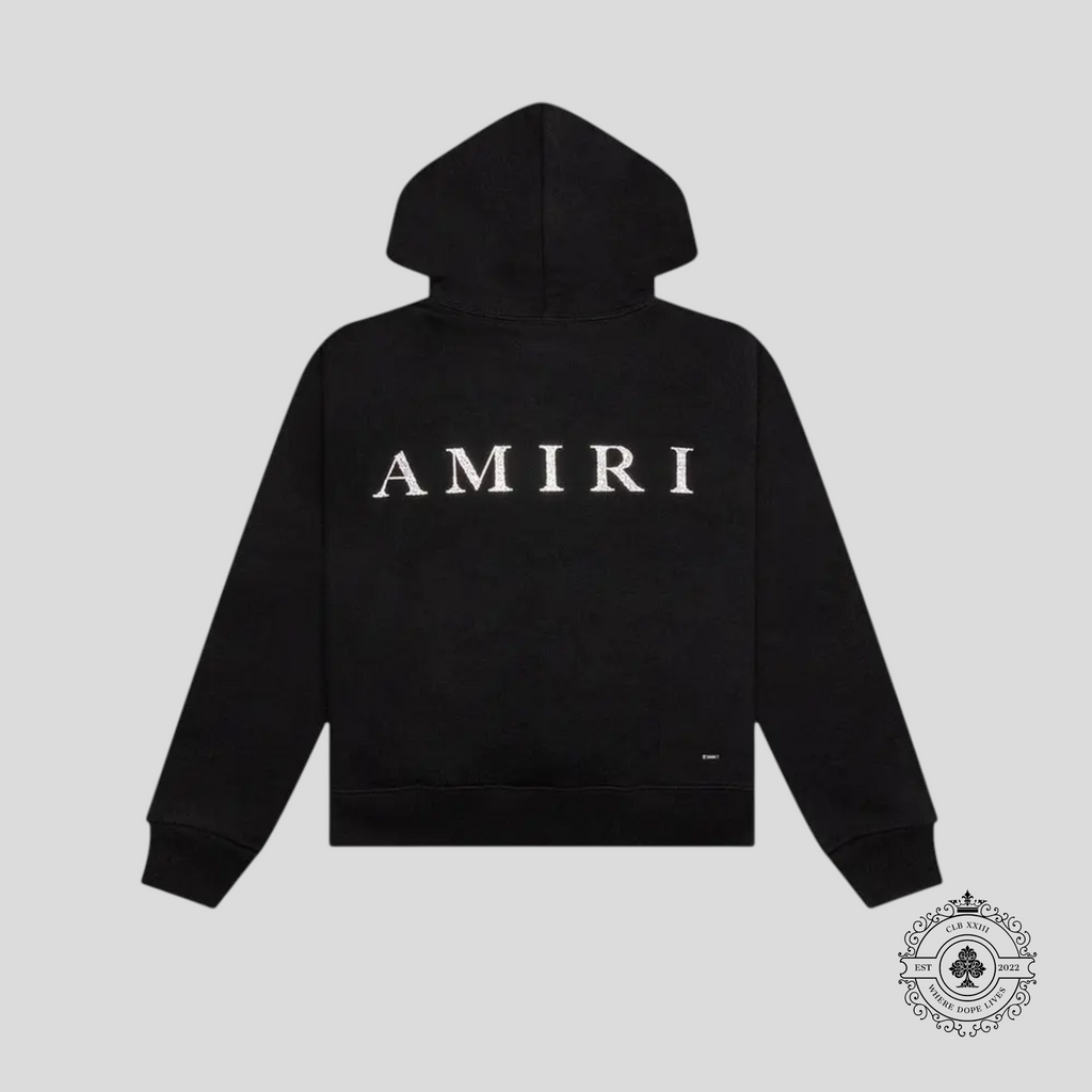 Sweat à capuche MA Amiri orné de cristaux, noir