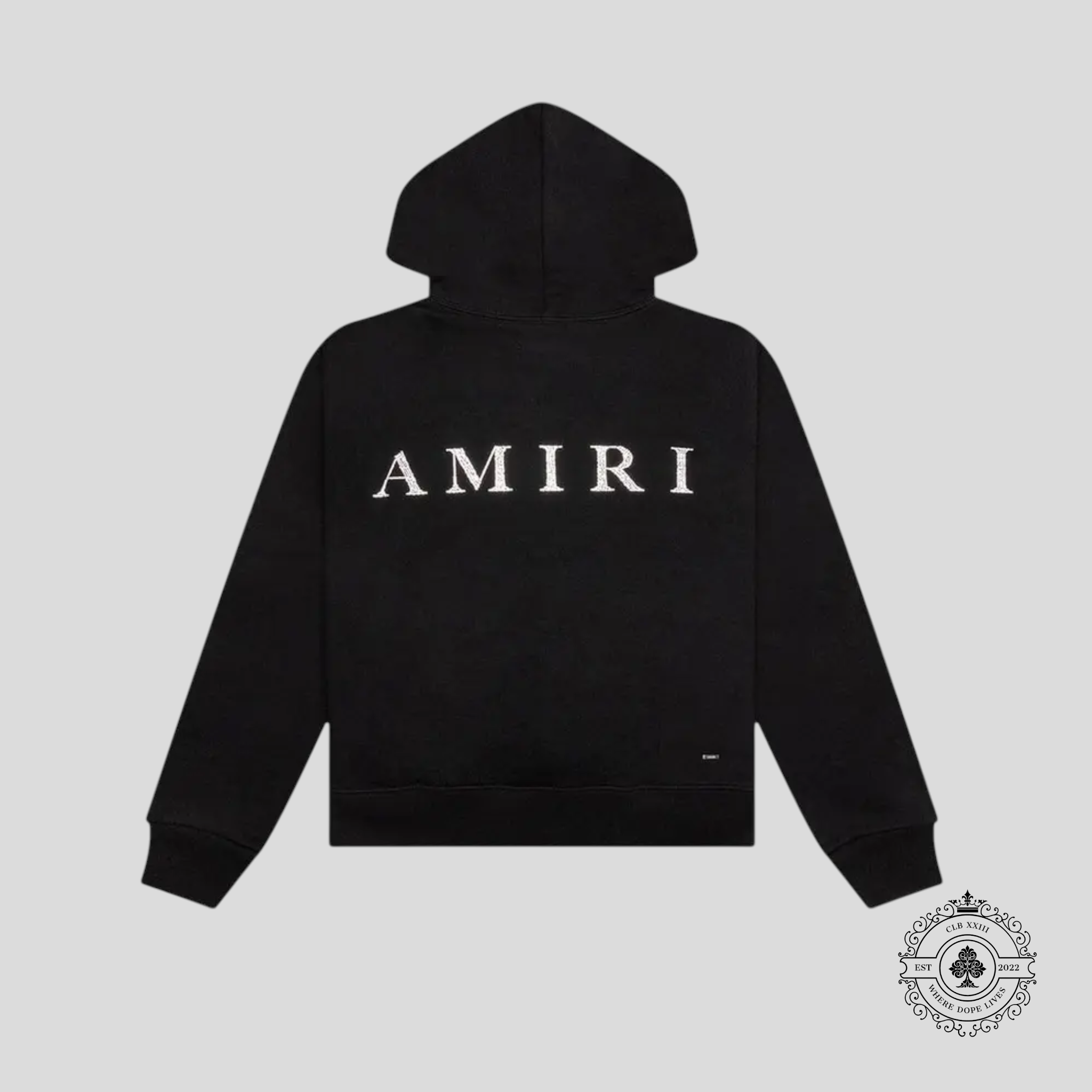Sweat à capuche MA Amiri orné de cristaux, noir