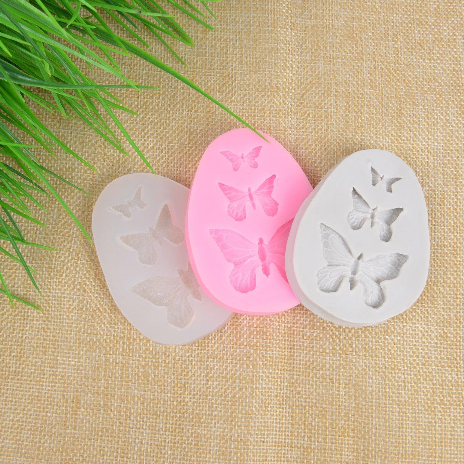 1/2/3Pcs Moule de Cuisson en Silicone 3D Papillon Feuille Moule Chocolat Fondant Outil de Décoration de Gâteau Résistance à la Température Moule en Silicone en Forme de Feuille 3D Moule Fondant Décoration de Gâteau Cupcake