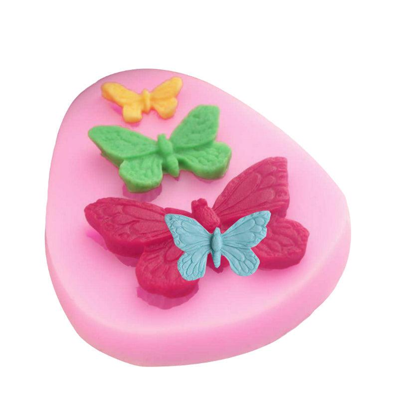 1/2/3Pcs Moule de Cuisson en Silicone 3D Papillon Feuille Moule Chocolat Fondant Outil de Décoration de Gâteau Résistance à la Température Moule en Silicone en Forme de Feuille 3D Moule Fondant Décoration de Gâteau Cupcake