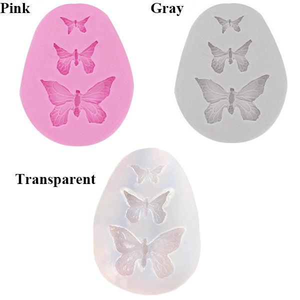 1/2/3Pcs Moule de Cuisson en Silicone 3D Papillon Feuille Moule Chocolat Fondant Outil de Décoration de Gâteau Résistance à la Température Moule en Silicone en Forme de Feuille 3D Moule Fondant Décoration de Gâteau Cupcake