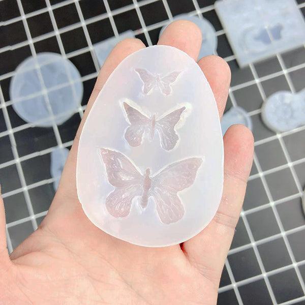 1/2/3Pcs Moule de Cuisson en Silicone 3D Papillon Feuille Moule Chocolat Fondant Outil de Décoration de Gâteau Résistance à la Température Moule en Silicone en Forme de Feuille 3D Moule Fondant Décoration de Gâteau Cupcake