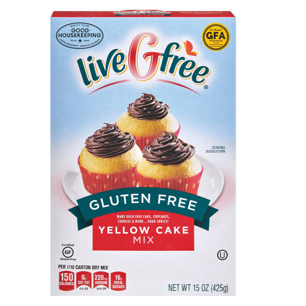 Préparation pour gâteau jaune sans gluten liveGfree, 425 g