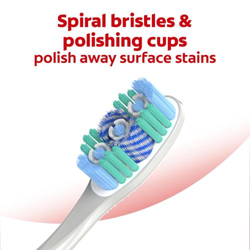 Brosse à Dents Blancheur Colgate 360 Optic White, Souple - 2 Unités