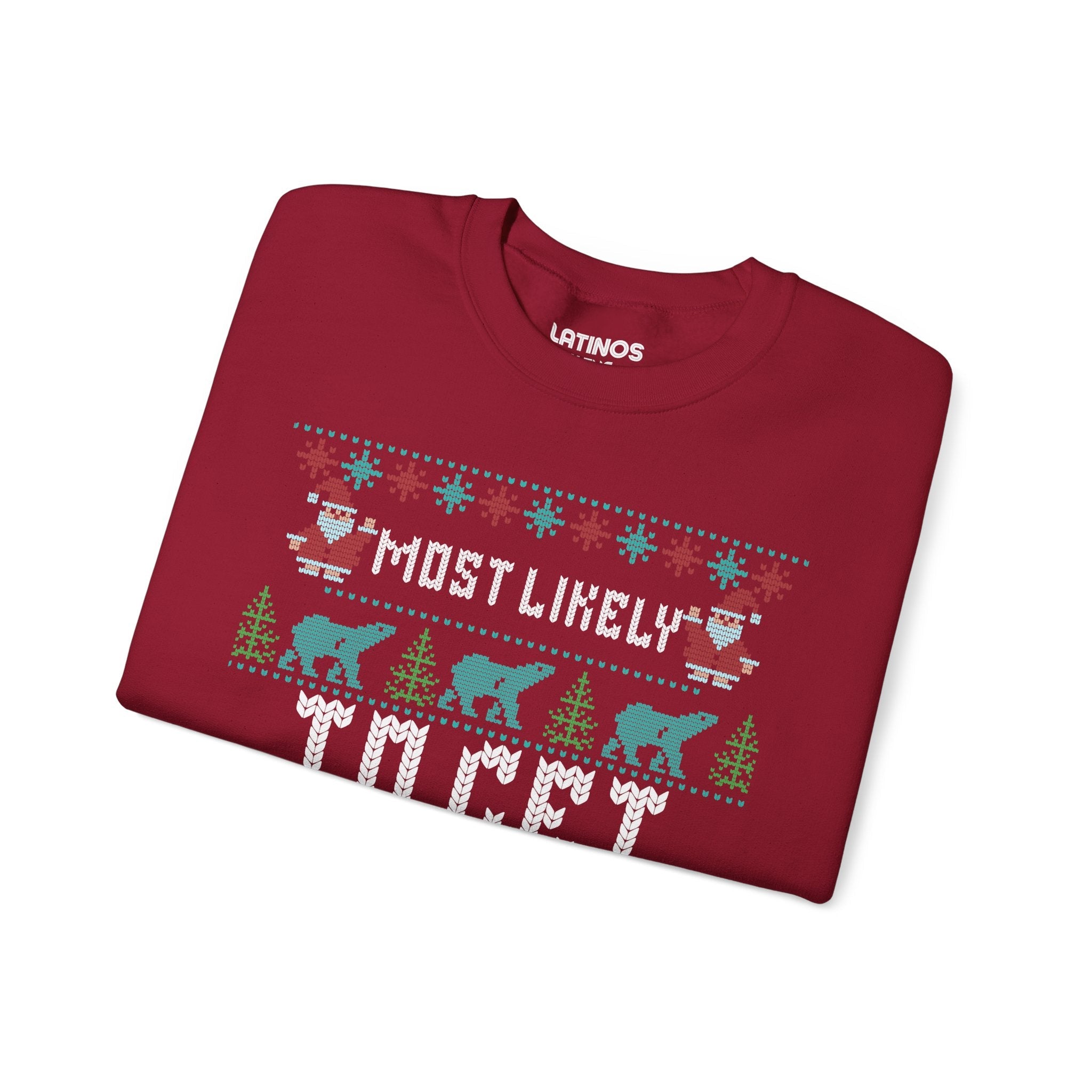 Pull de Noël moche « Most Likely To Get Borracho » | Latino | 3 couleurs