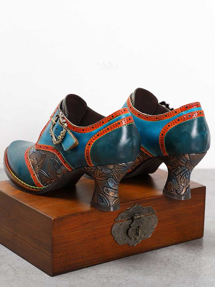 Kaisley Hand Embossed Leather Shoes