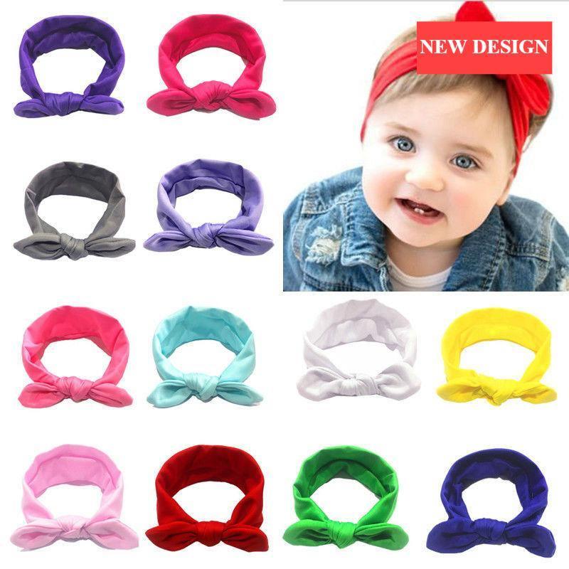 Bandeau Bébé Nœud Solide Mignon Doux Élastique Bandeau Cheveux Princesse Mignon Couvre-chef Accessoires Cheveux Pour Filles