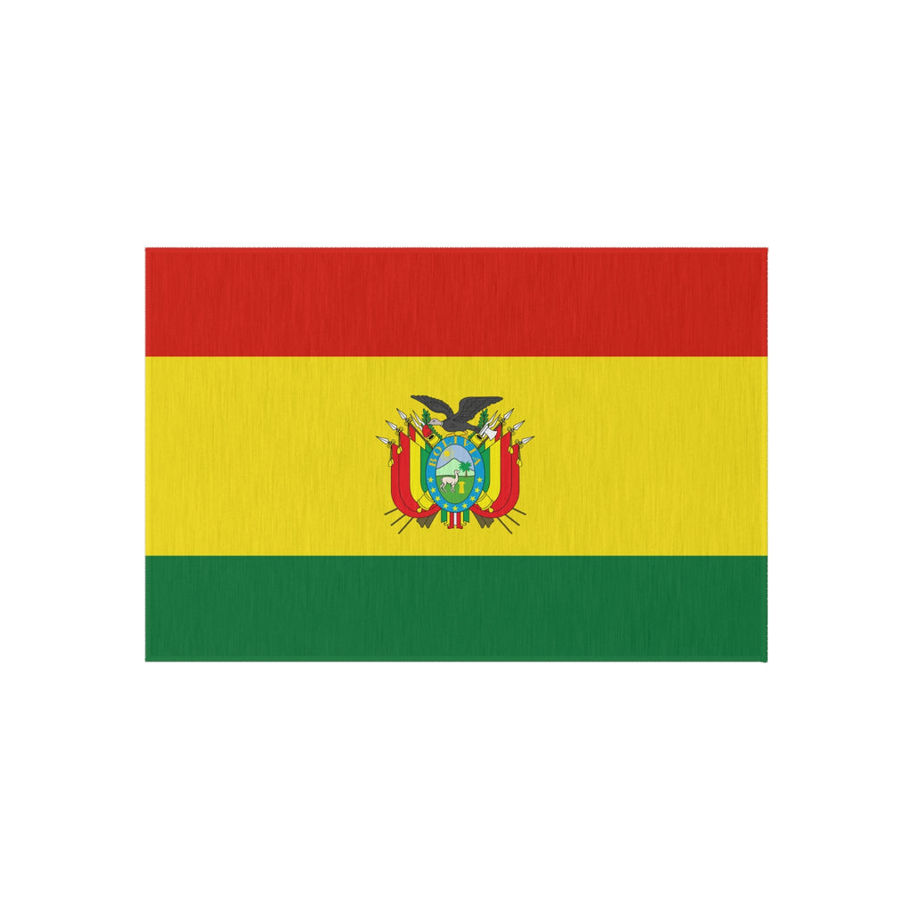 Paillasson extérieur antidérapant drapeau de la Bolivie | Santa Cruz | El Alto | La Paz | Cadeau pour les Boliviens | 24"x36"