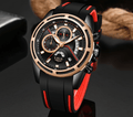 Montre moderne étanche pour homme avec bracelets en caoutchouc Montres multifonctions Design unique Cadeau parfait