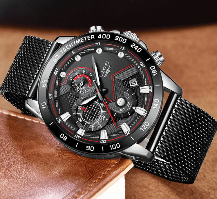 Montre Sport Étanche Homme Avec Bracelet En Acier Inoxydable Design Unique Cadeau Idéal Pour Votre Homme