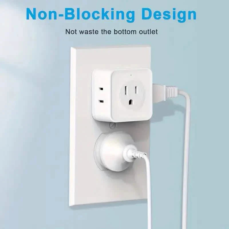 Adaptateur de prise multifonction – Multiprise murale cinq directions