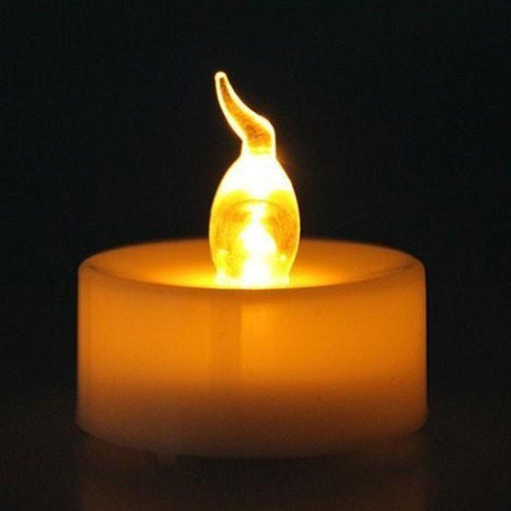 Bougies LED chauffe-plat sans flamme à piles 12 pièces Décoration de mariage - Réalistes et lumineuses scintillements Cadeau de Noël Bougies électriques LED sans flamme pour la décoration de la maison pour les fêtes saisonnières et festives