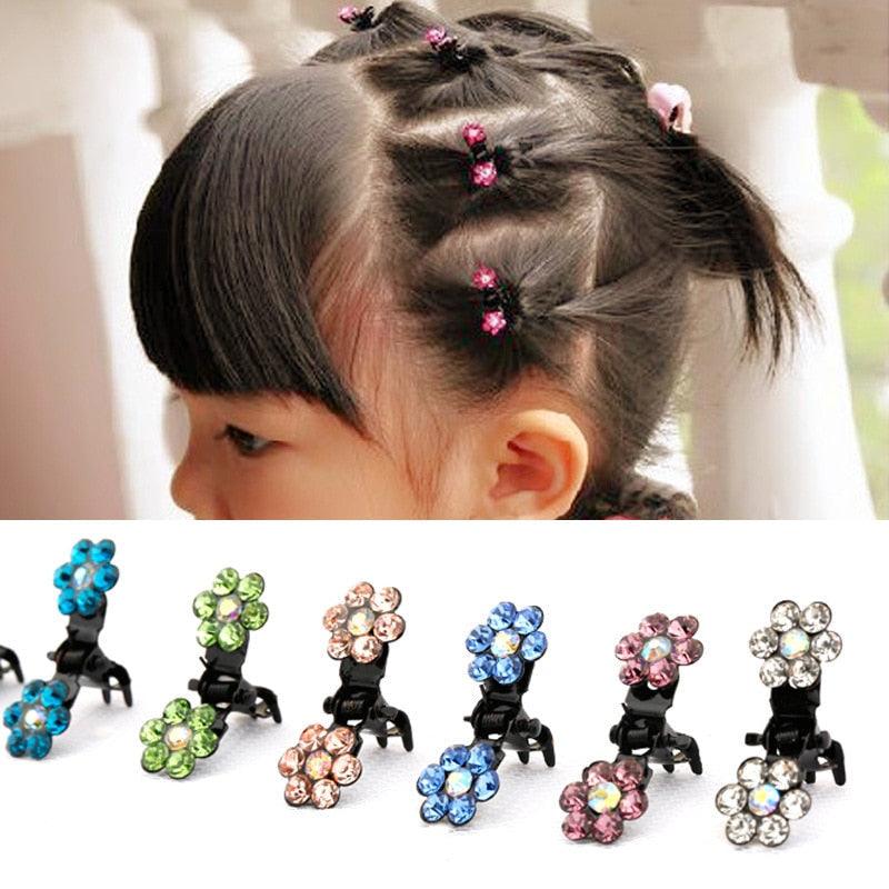 12 Mini pinces à cheveux antidérapantes en strass pour femmes et filles, pinces en métal à dents scintillantes, fleurs, magnifiques accessoires pour cheveux pour mariées et demoiselles d'honneur