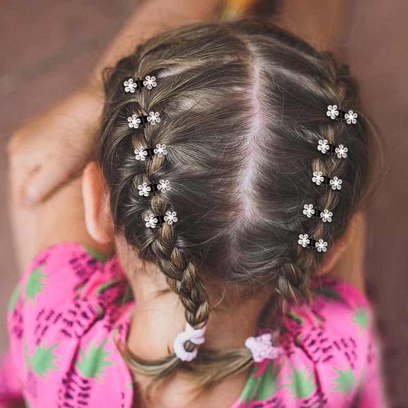12 Mini pinces à cheveux antidérapantes en strass pour femmes et filles, pinces en métal à dents scintillantes, fleurs, magnifiques accessoires pour cheveux pour mariées et demoiselles d'honneur