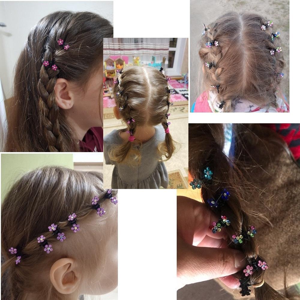 12 Mini pinces à cheveux antidérapantes en strass pour femmes et filles, pinces en métal à dents scintillantes, fleurs, magnifiques accessoires pour cheveux pour mariées et demoiselles d'honneur