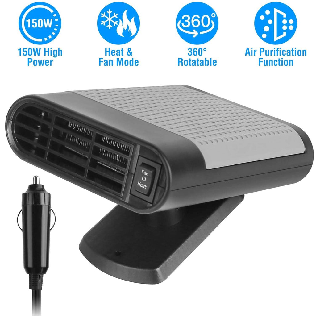 Chauffage de voiture portable 12 V 150 W avec purification de l'air