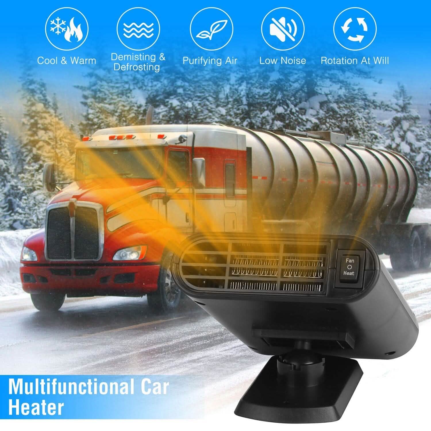 Chauffage de voiture portable 12 V 150 W avec purification de l'air