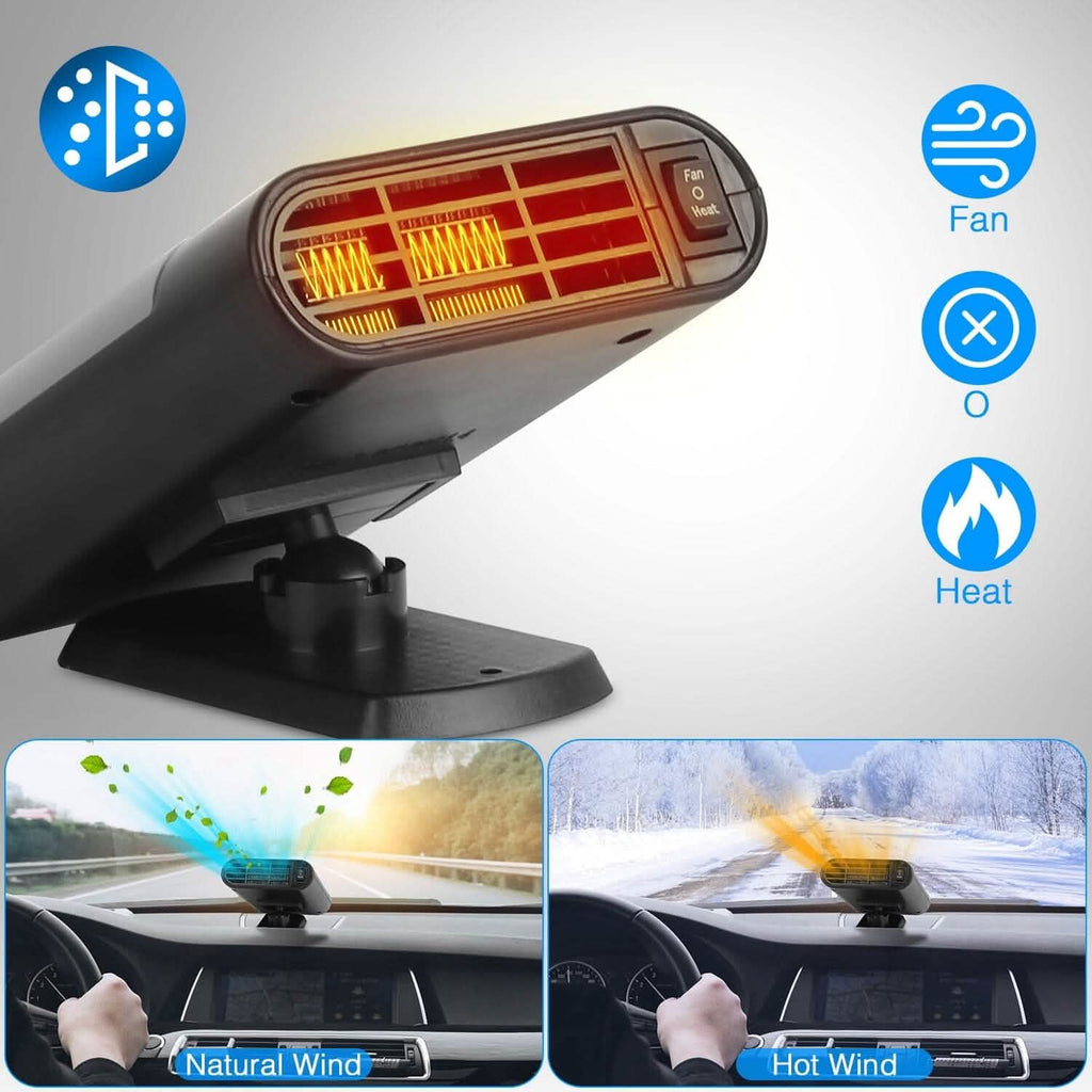 Chauffage de voiture portable 12 V 150 W avec purification de l'air