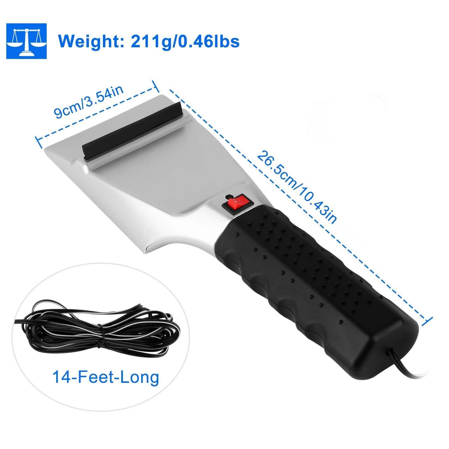 Grattoir à glace et à neige électrique chauffant 12 V pour voiture