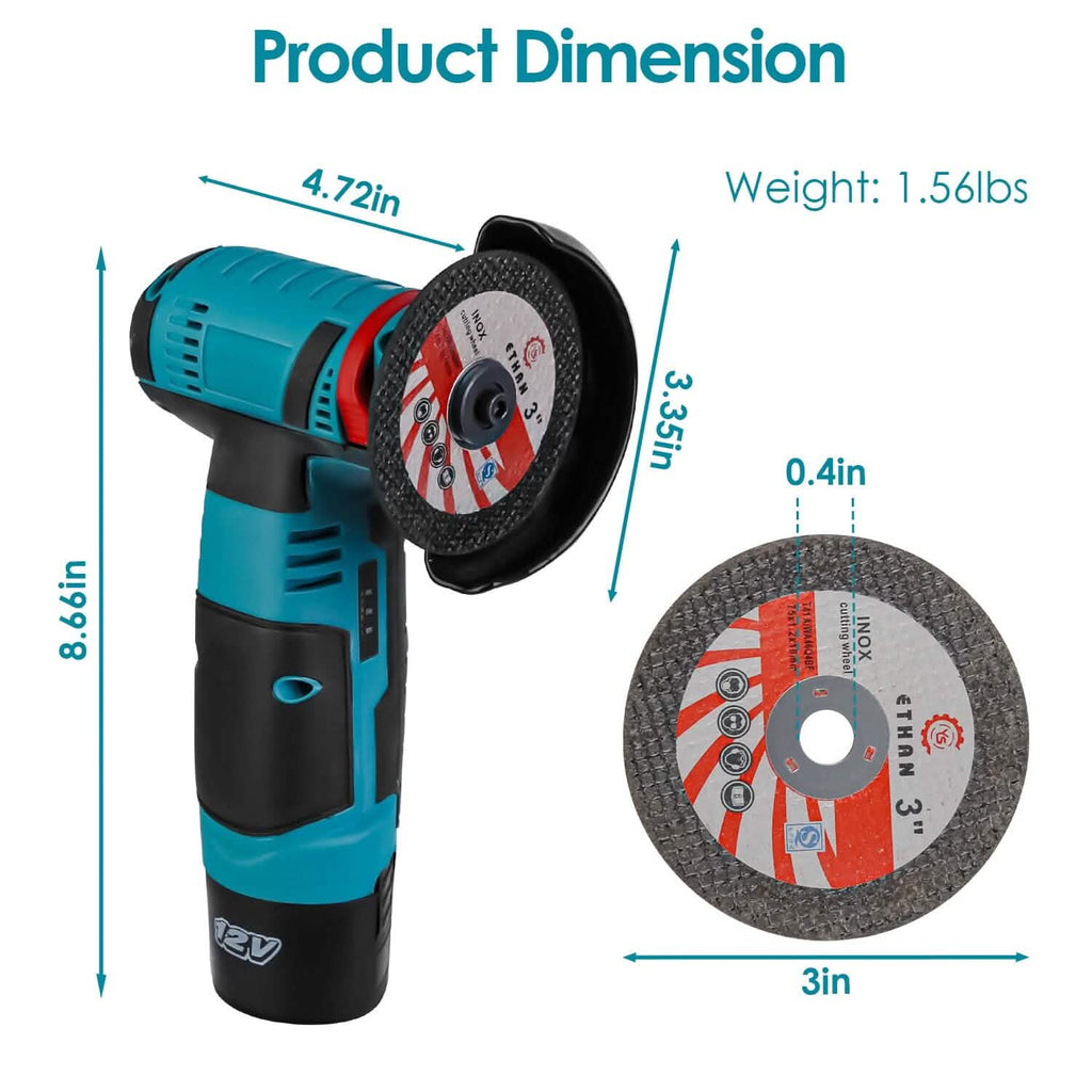 Mini-meuleuse d'angle sans fil 12V