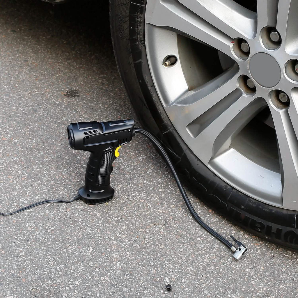 Gonfleur de pneu de voiture numérique 12V avec lumière LED 150 PSI