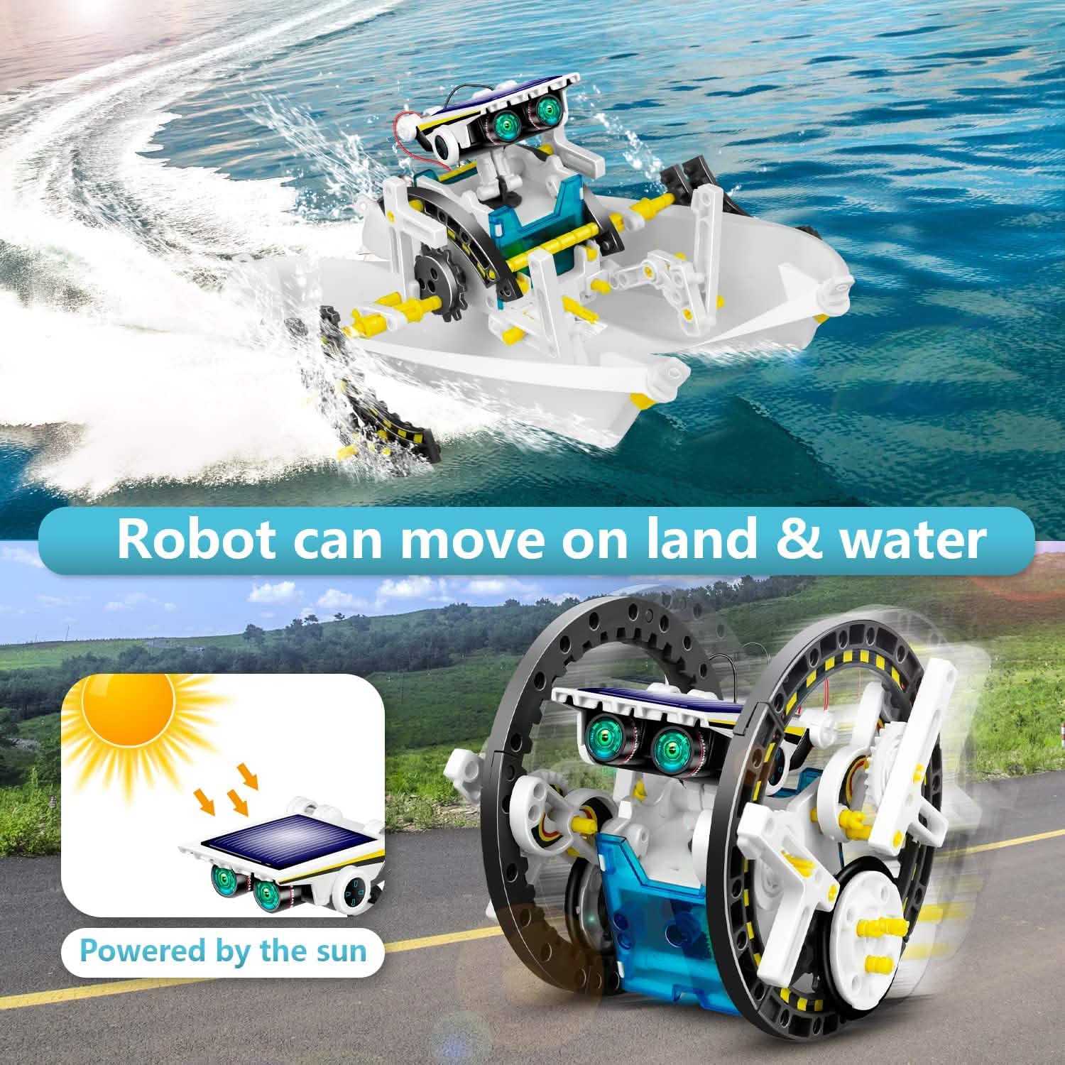 Jouet robot solaire 13-en-1 pour enfants