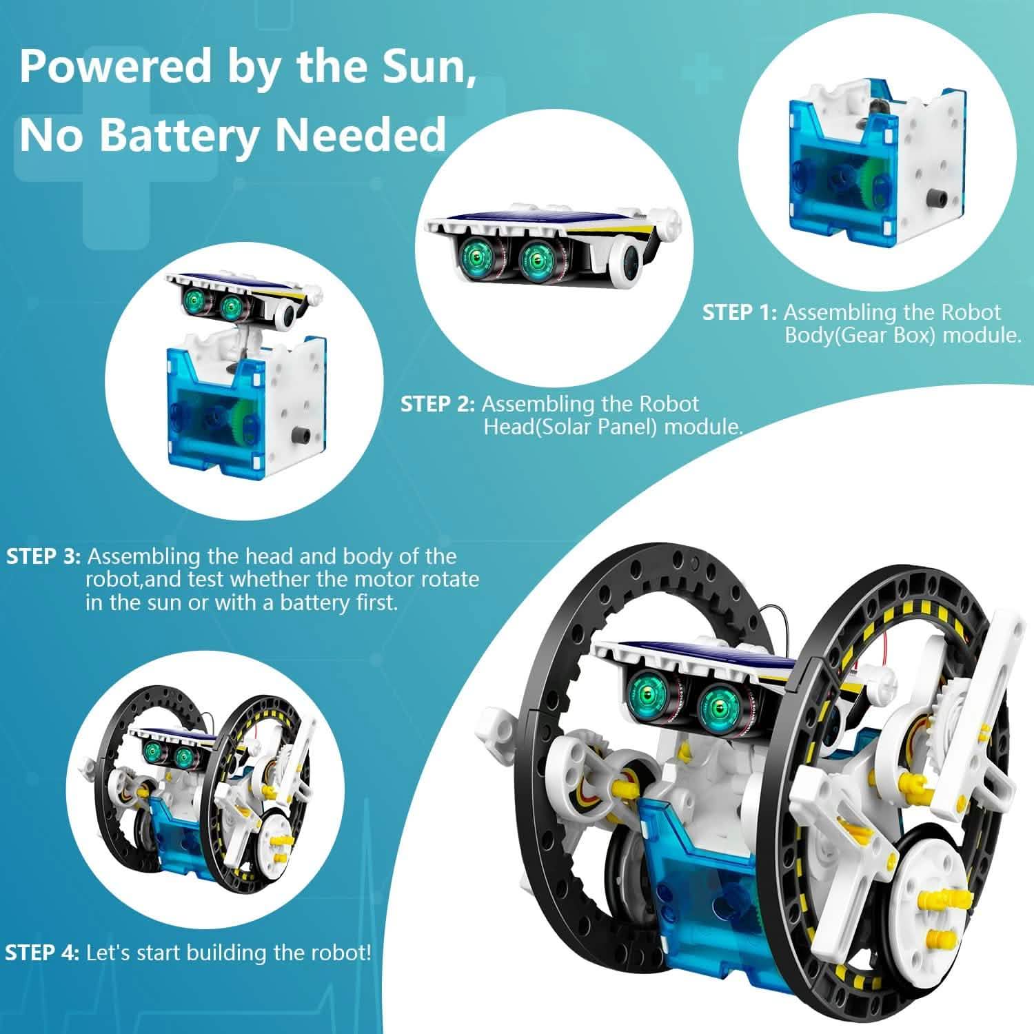 Jouet robot solaire 13-en-1 pour enfants