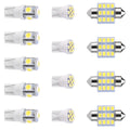 13 pièces : Ampoule LED navette T10 31 mm