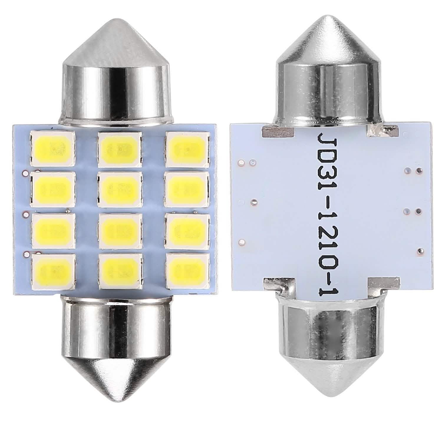 13 pièces : Ampoule LED navette T10 31 mm