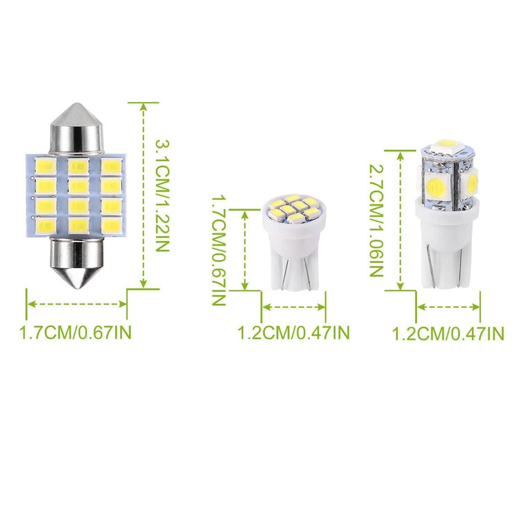 13 pièces : Ampoule LED navette T10 31 mm
