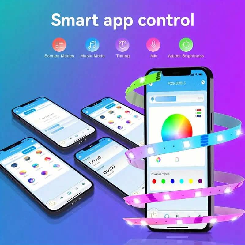 Bande LED RVB 24 V de 40 m avec télécommande contrôlée par application