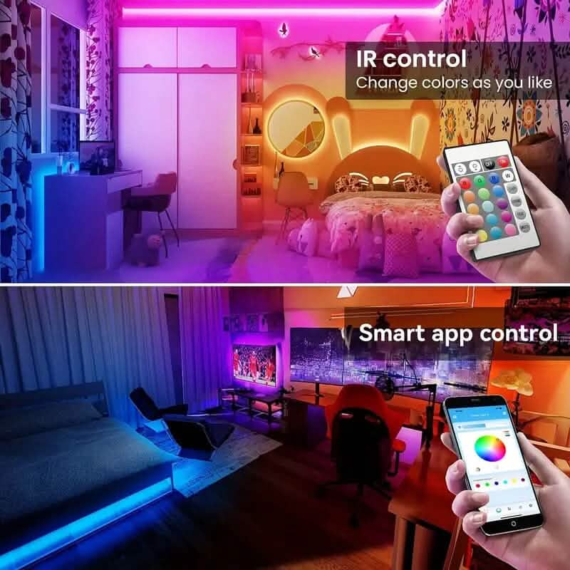 Bande LED RVB 24 V de 40 m avec télécommande contrôlée par application