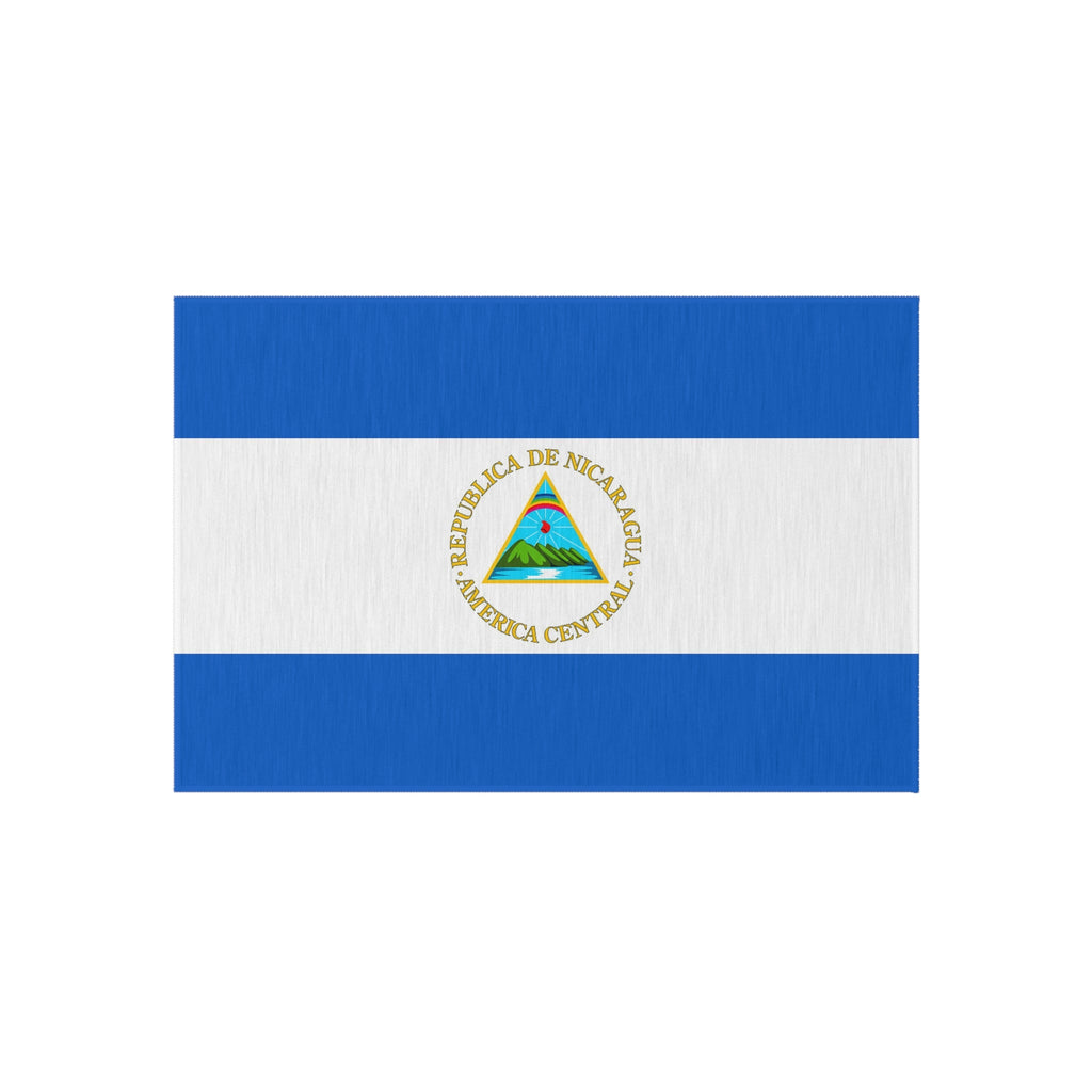 Paillasson antidérapant extérieur drapeau du Nicaragua | Managua | León | Tipitapa | Cadeau pour les Nicaraguayens | 24"x36"