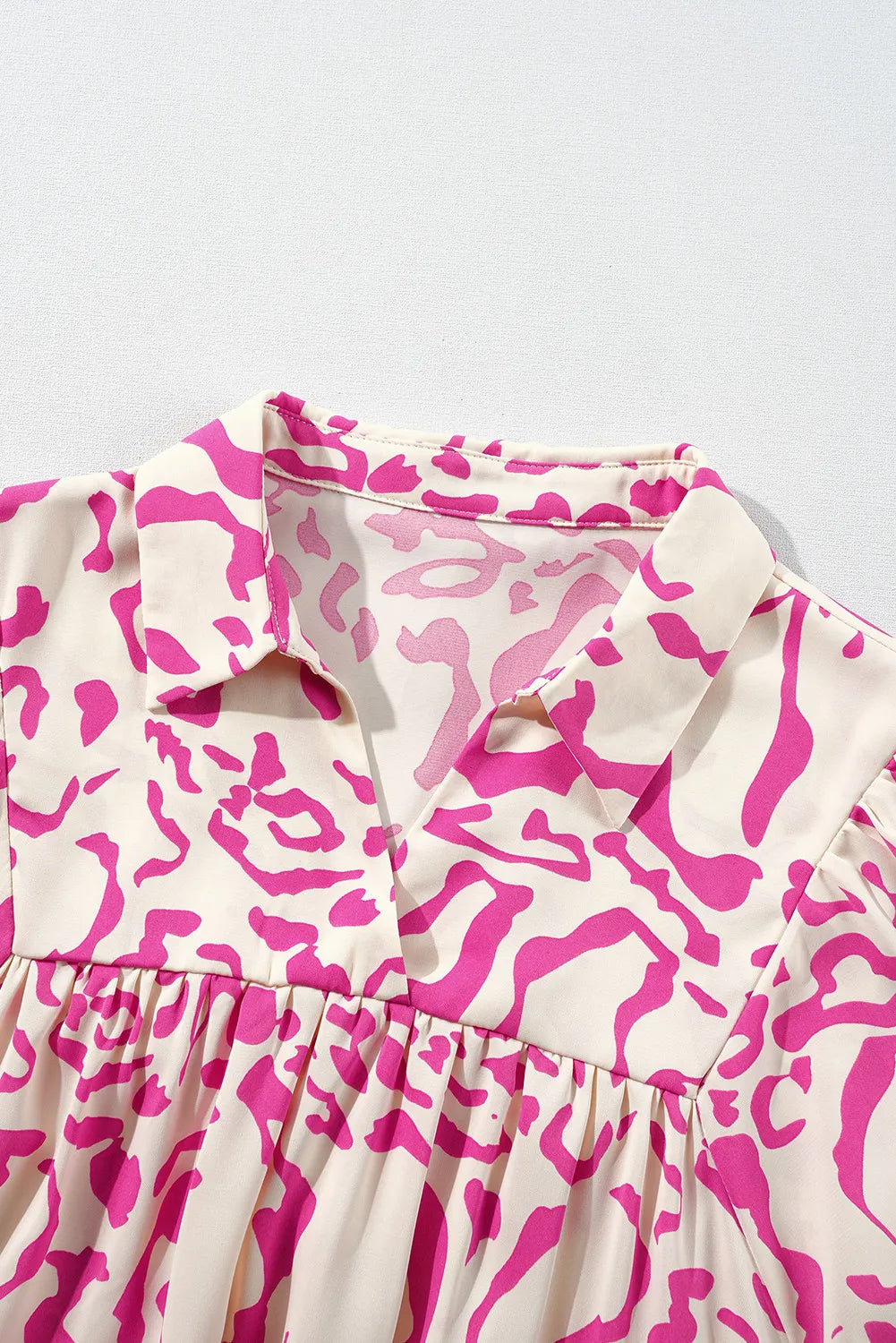 Magnifique Mini-Robe Imprimée Manches Longues Ivoire Robe Femme Élégante & Chic