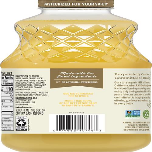 Mélange de jus citron-gingembre-échinacée Simply Nutritious de R.W. Knudsen, 946 ml