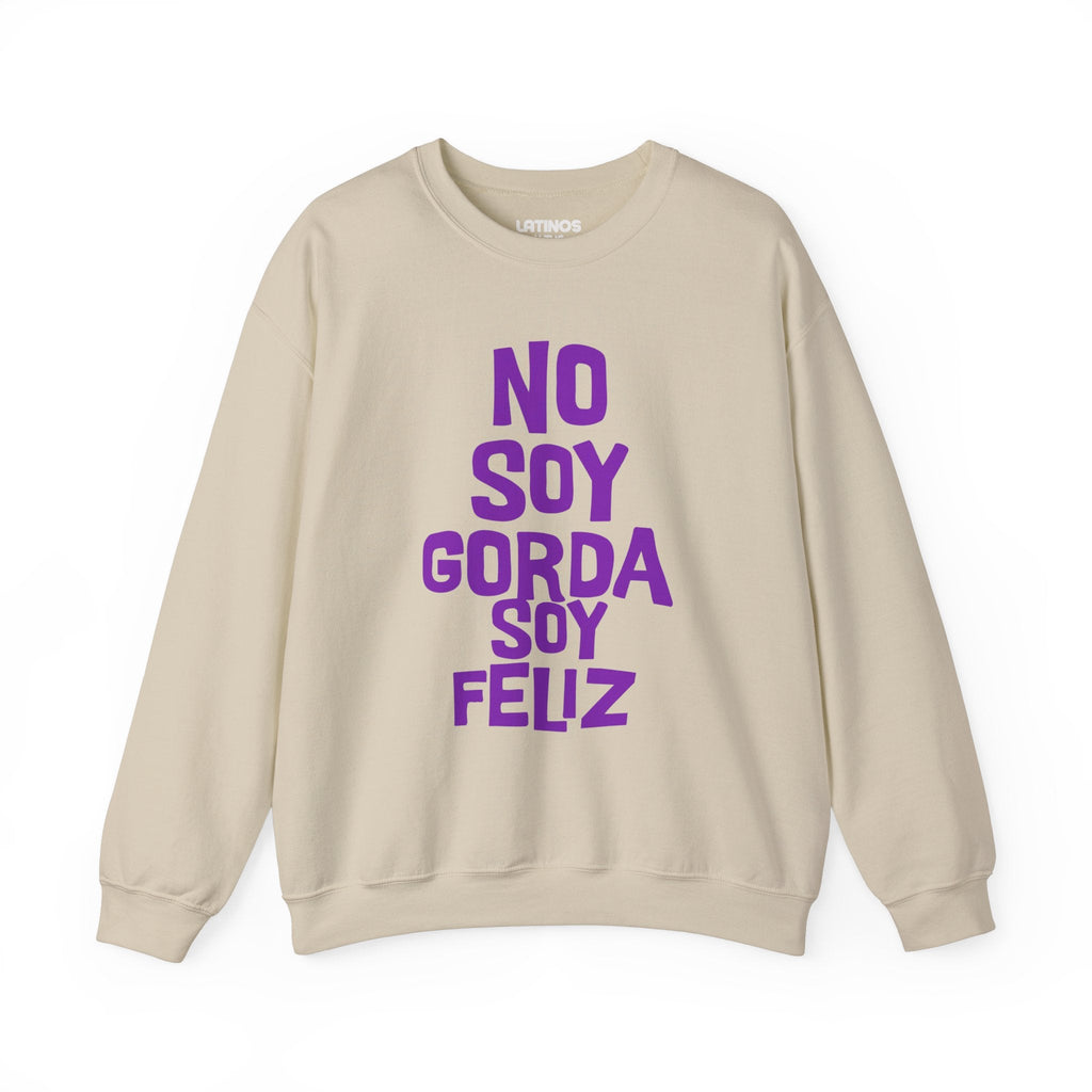 Pull ras du cou « No Soy Gorda Soy Feliz » | Mème Latino drôle et viral | 3 couleurs