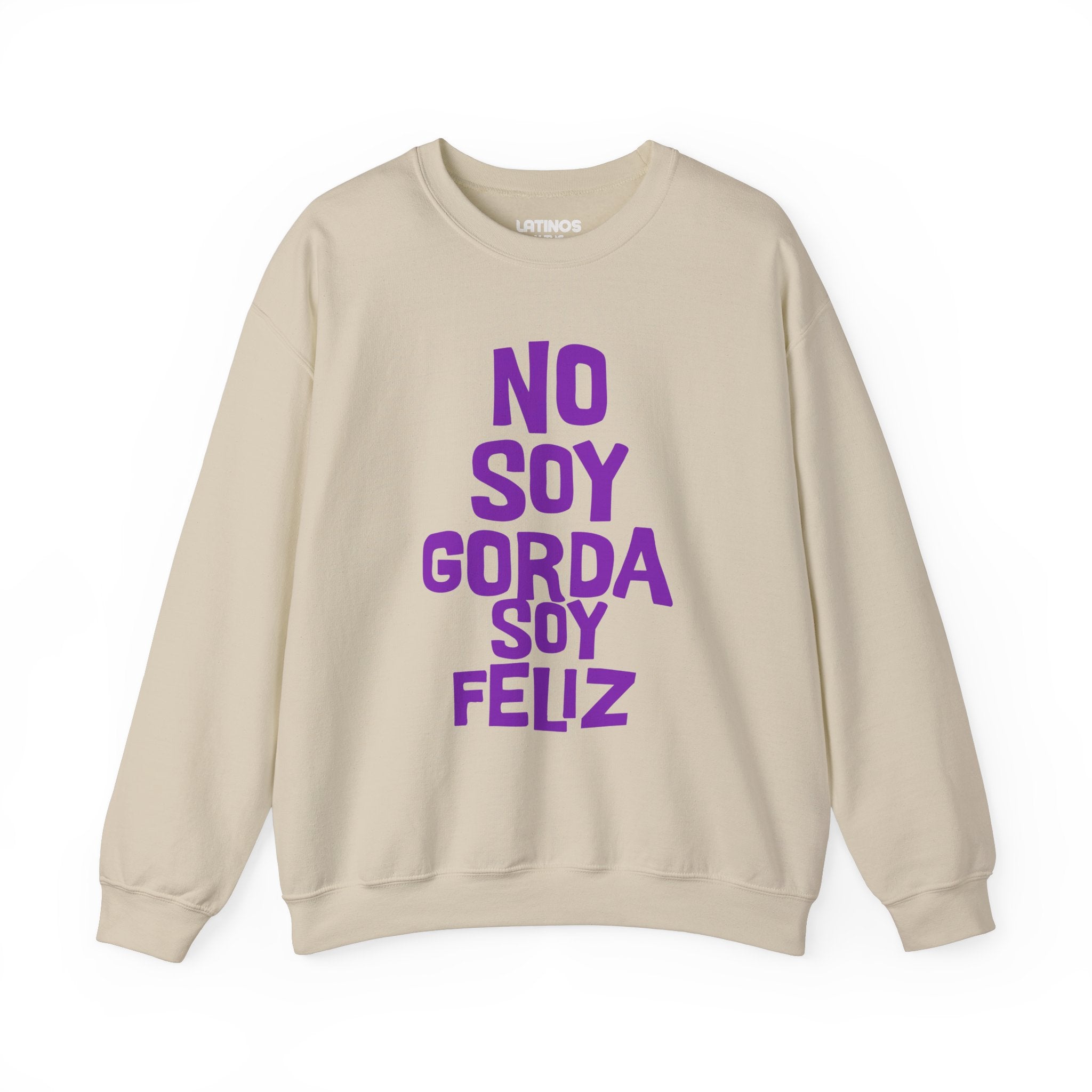 Pull ras du cou « No Soy Gorda Soy Feliz » | Mème Latino drôle et viral | 3 couleurs