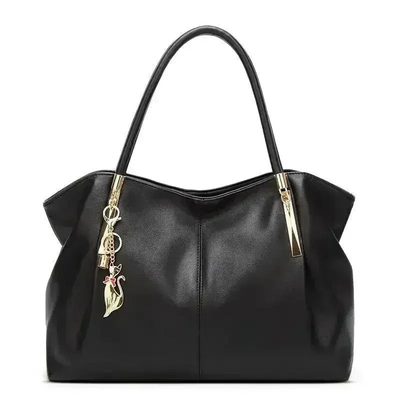 Sac à main de grande capacité et de couleur unie pour femme