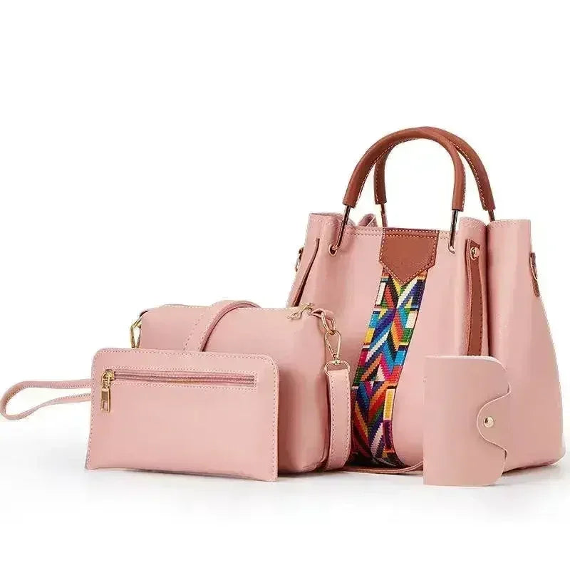 Sac à main quatre pièces en PU tendance pour femmes