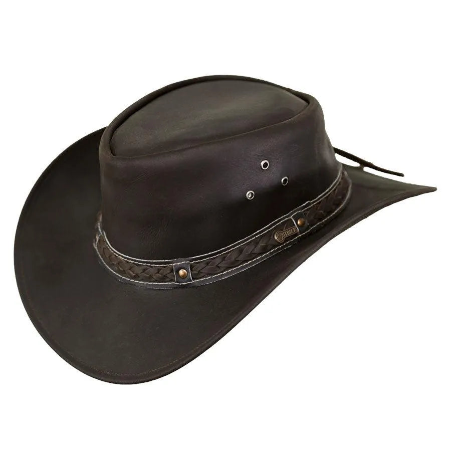 Outback Wagga Wagga - Chapeau d'extérieur en cuir (liquidation)