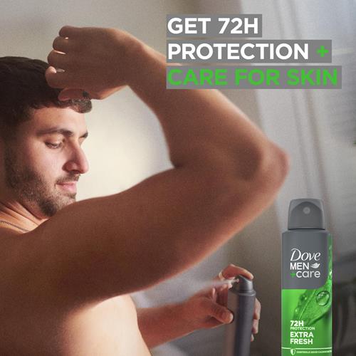 Dove Men+Care Anti-transpirant Déodorant en vaporisateur sec pour hommes Extra Fresh Protection de 72 heures contre la sueur et les odeurs avec la technologie Triple Défense 3,8 oz