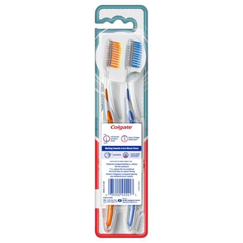 Brosse à dents manuelle Colgate Total Nettoyage Interdentaire Fhs - 2 unités