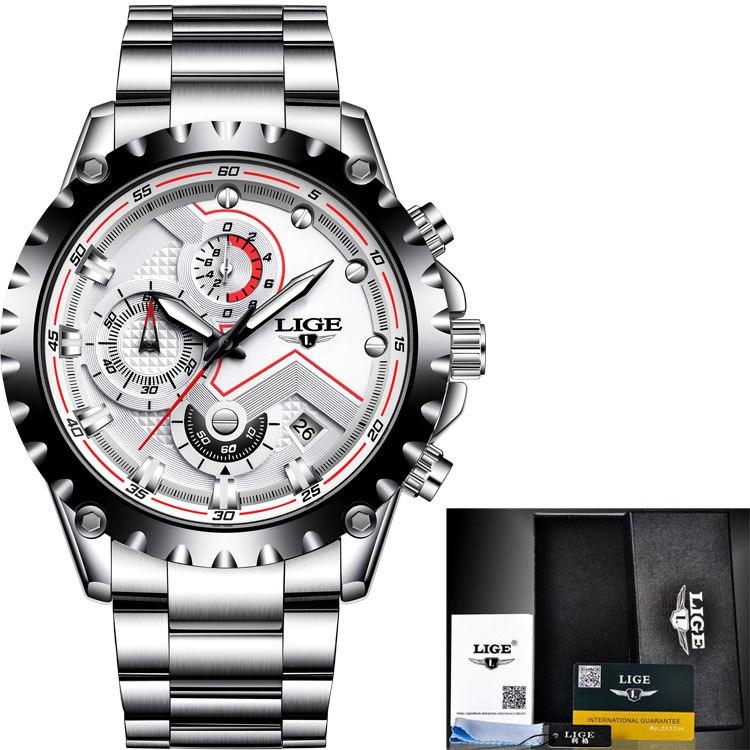 Montre Élégante pour Homme, Cadran avec Chronomètres et Affichage du Jour, Aiguilles Fluorescentes, Excellent Look, Design Unique, Cadeau Idéal pour Votre Homme