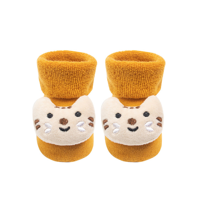 Chaussettes Bébé Noël Antidérapantes Courtes pour Nouveau-nés Hiver Chauds Filles Garçons Dessin Animé