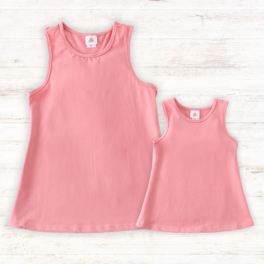 Débardeur mauve uni basique pour enfants, adolescents et adultes