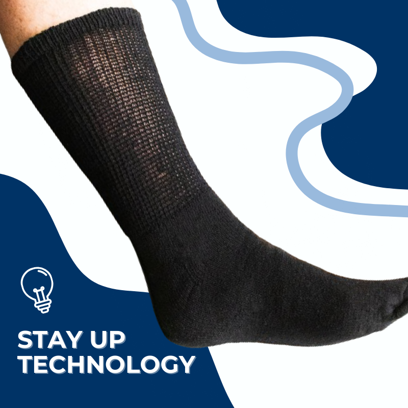 Chaussettes en coton pour hommes, diabétiques, mi-mollet (assorties)