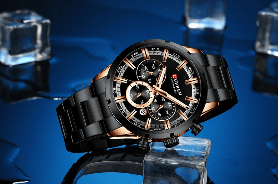Montre de sport étanche en acier inoxydable pour homme avec chronomètre et affichage de la date spécial, design unique, cadeau parfait